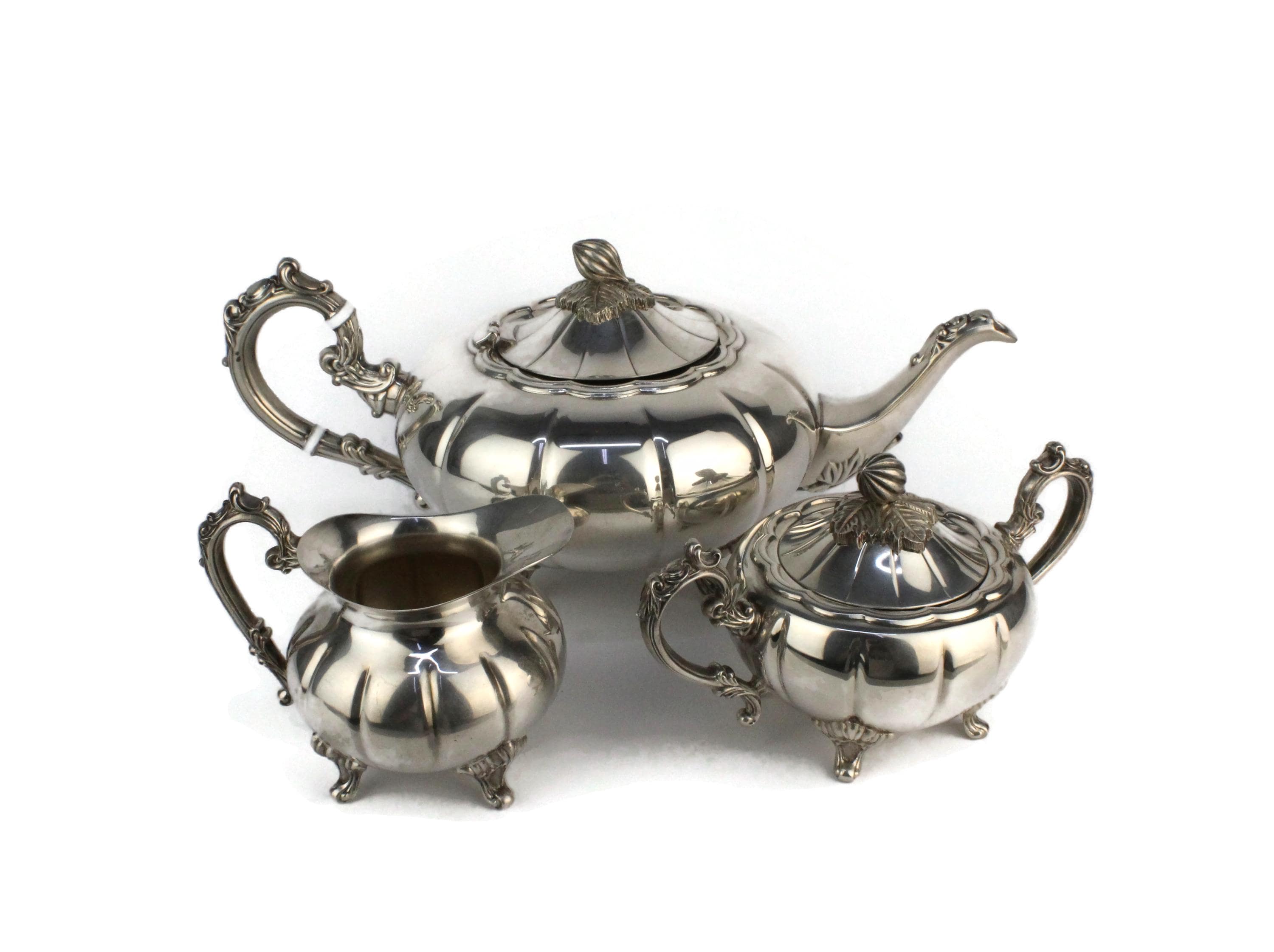 銀メッキのコーヒーセット、サラセンプレート シェフィールド レプリカ