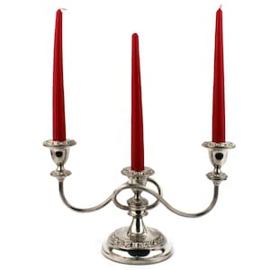 English Silver Plated Candelabra, Midcentury Candle Holder, 2 Arm Candlestick, Classic Wedding Table Decor, Ian Heath Made In England
