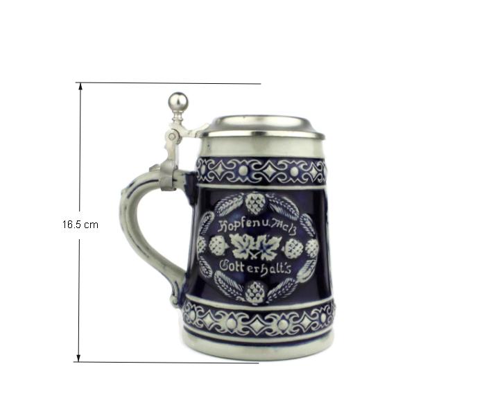 オリジナルGerzドイツビールジョッキ0.5リットル、バイエルン