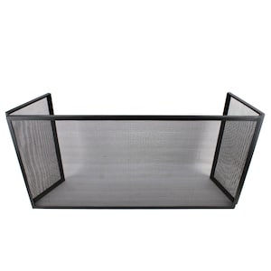 Vintage Iron Fireplace Screen, Fireplace Accessory, Metal Fire Screen, Iron Fireplace Decor, Antique Interior Design Black Fire Guard