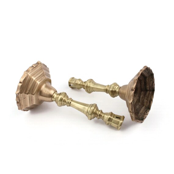 アンティーク　真鍮キャンドルスタンド　２個組 イタリア直輸入 アンティーク小物 真鍮製 キャンドルスタンド