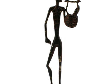 Estatua grande de latón de Apolo, escultura de Apolo con lira de la mitología griega, decoración de escritorio, figura de Orfeo, idea de regalo de cumpleaños