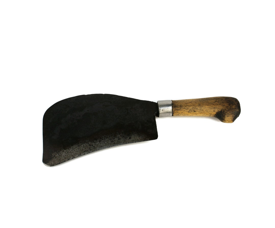 Rustic Cleaver Vintage Cleaver France With Wooden Handle, Cooking Steel Cleaver ...