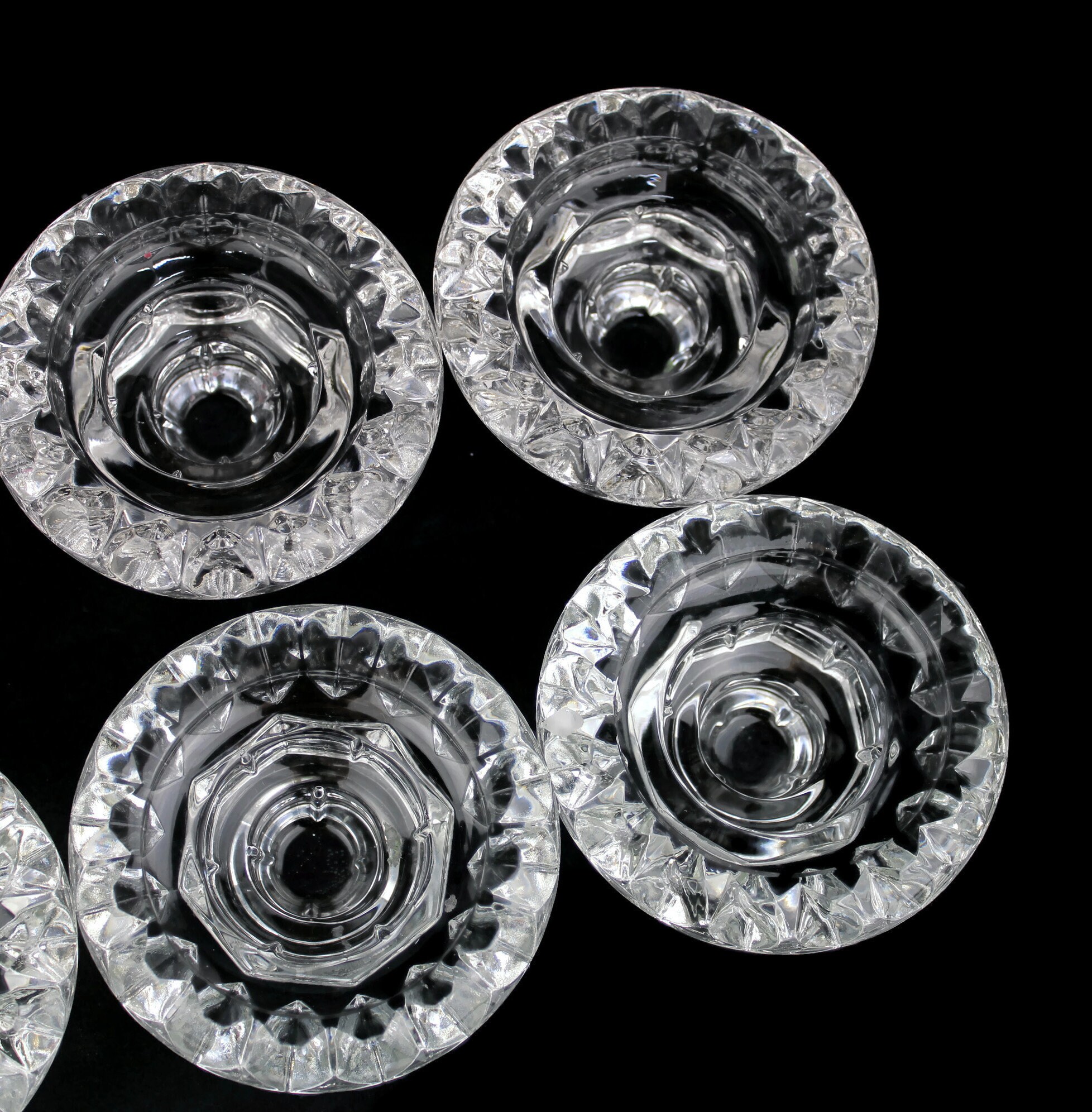 ヴィンテージキャンドルホルダー10個セット、ガラスキャンドルホルダー