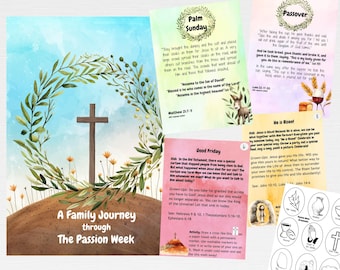 Holy Week Family Devotional cards (Passion Week/the Easter Story)