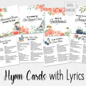 Druckbare Hymnenkarten mit Songtexten zum Familiengottesdienst oder zum Studium von Hymnen