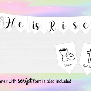 Printable Holy Week Coloring Banner/he is RISEN Banner/easter Banner - Etsy