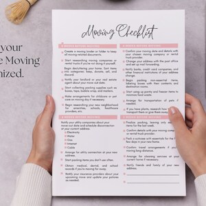 Moving Checklist | Moving Binder Moving Planner | Relocation Planner ...