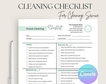Editable Cleaning Schedule Checklist | Printable Daily, Weekly, Monthly Cleaning Schedule Planner | Household Chore Chart | Digital Download