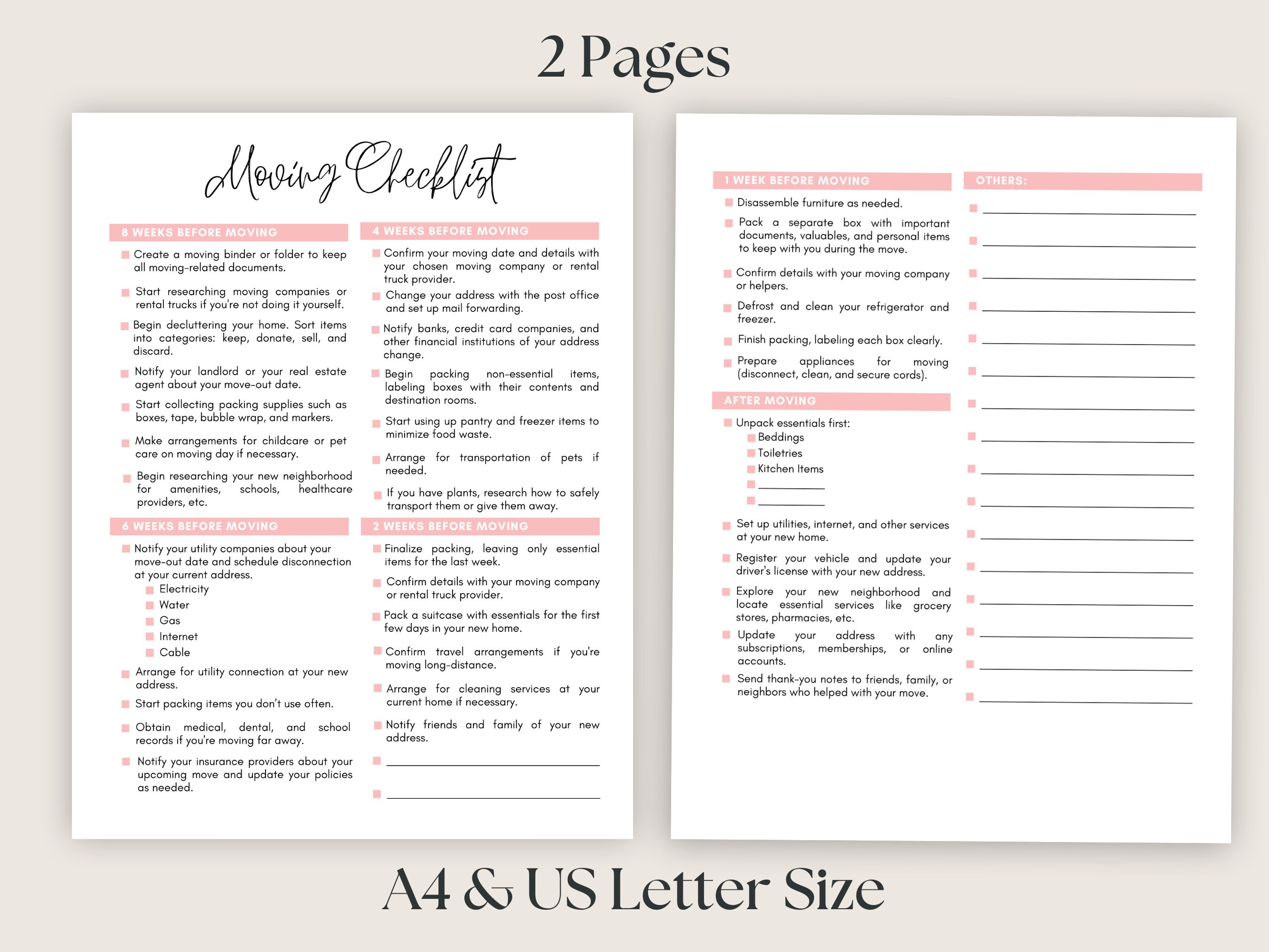 Image showcasing Moving Checklist | Moving Binder Moving Planner | Relocation Planner ...