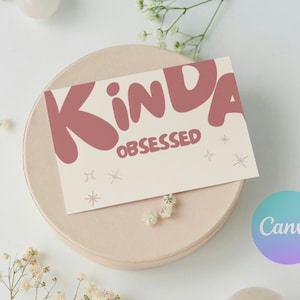 Bedankt sjabloon bedankje begaafd | Bedankkaart bestellen | Direct downloaden | Bijsluiterkaart Canva | Visitekaartje Roze kaartendek