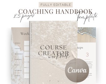Ebook Canva Editable Template, Canva Course WorkBook Template, How to Create EBook, Lead Magnet Design, Coaching Template, Canva Drag & Drop
