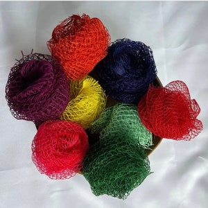 African Net Sponge - African exfoliate - Body Scrubber - Mesh wash cloth- Shower loofah- MULTICOLOR