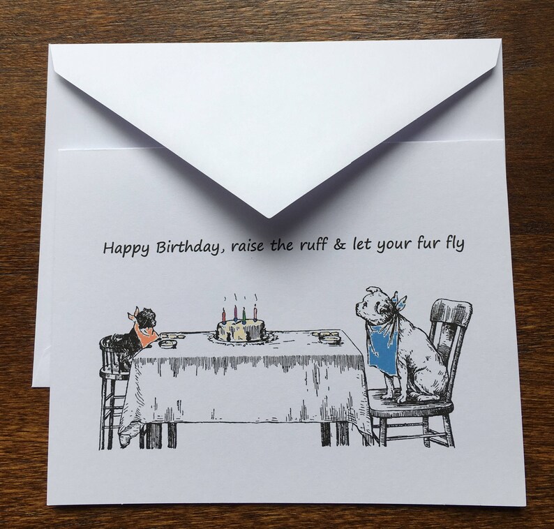 6 cards per pack Cats /& Dogs Pet Birthday Cards Vintage Whimsical Artwork