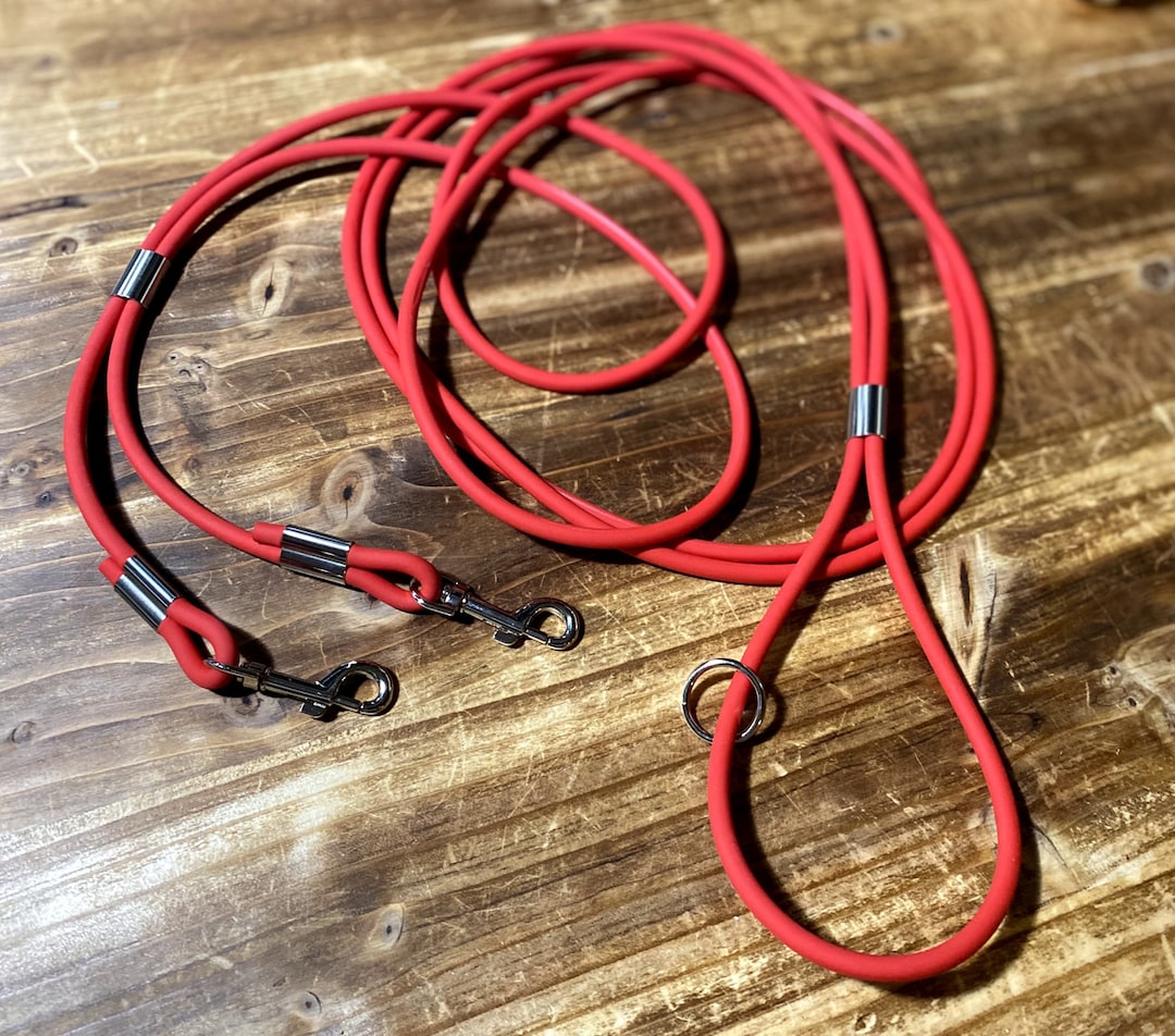 Waterproof Double Dog Leash: Biothane® Coated Rope, Flight Risk Rescue ...