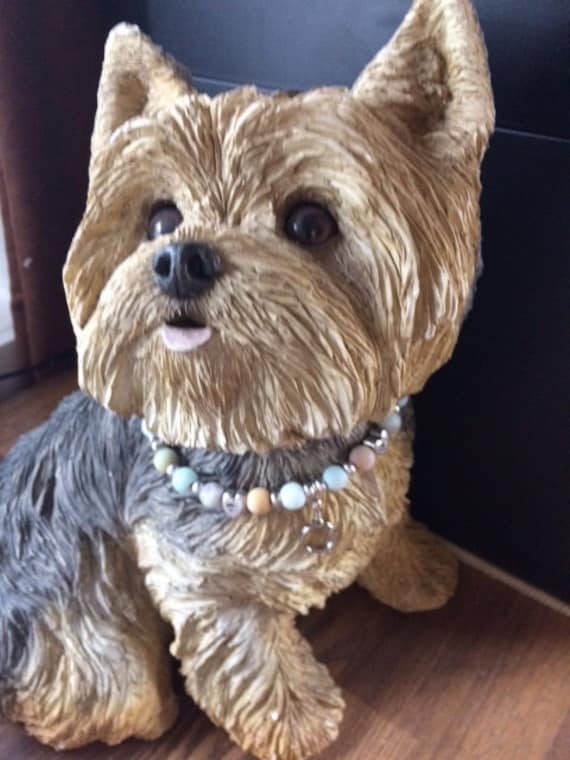 Yorkie Yorkshire Terrier Dog Bow Tie Bracelet Charm with Lobster Clasp