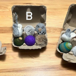 Egg Carton Gifts, Cat toys, Felt toys, Gourd toys, Rabbit Fur Balls