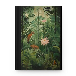 Henri Rousseau Journal, William Morris Inspired design Decorated Journal,  Hardcover Journal, Notebook