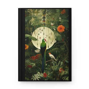 Henri Rousseau Journal, William Morris Inspired design Decorated Journal,  Hardcover Journal, Notebook