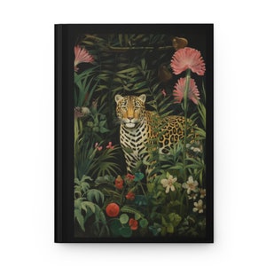 Henri Rousseau Journal, William Morris Inspired design Decorated Journal,  Hardcover Journal, Notebook