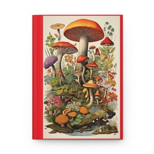 Mushroom Picture Journal,Fungi Diary Journal beautifully decorated Mushroom design Hardcover Journal Notebook, best selling mushroom journal