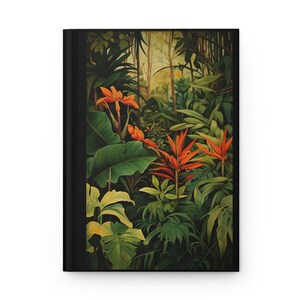 Henri Rousseau Journal, William Morris Inspired design Decorated Journal,  Hardcover Journal, Notebook
