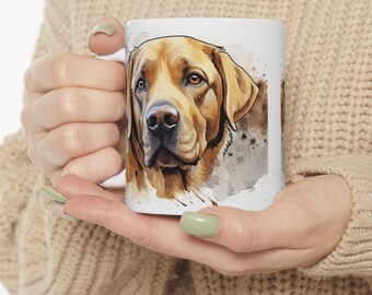 ラブラドール レトリバーの絵柄マグカップ、ラブラドールのギフト、犬のギフト、ギフト、マグカップ、マグカップ、コーヒー マグカップ、11 オンスのマグカップ、