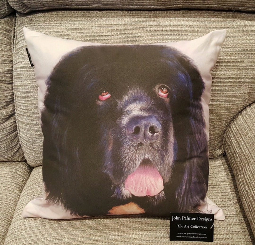 Newfoundland Hound Pillow Dog Design Cushion, Dog Pillow, Newfoundland