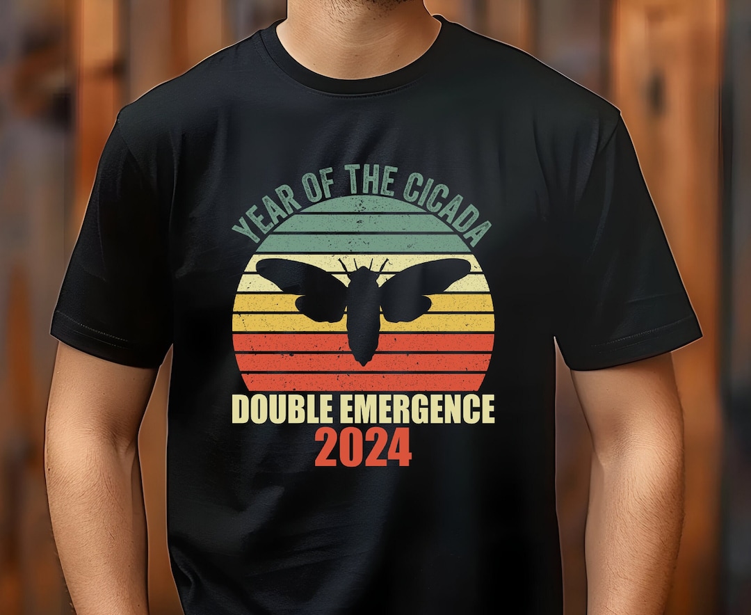 Cicada Shirt Retro 2024 Cicada Tshirt Double Emergence T Shirt Cicada Il Fjqr 