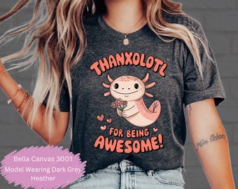 Linda camiseta de axolotl, increíbles camisetas con gráficos de axolotl, camisetas de axolotl para niños, divertida camiseta de axolotl, regalo de axolotl para niños, camiseta unisex (MÁS COLORES)