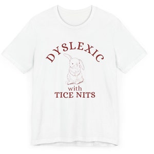 Disléxico com piolhos, camiseta engraçada sobre dislexia, camiseta sapo, camiseta idiota Y2K, camiseta vintage idiota, camiseta sarcástica de desenho animado, camiseta boba de meme