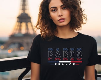 Paris Shirt French TShirt Gift For Paris Lover Parisian TShirt Gift,Chic Paris Girl T-Shirt, Paris Vacation Shirt France Lover (More colors)