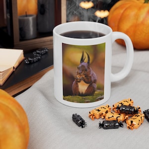 Squirrel mug, Red squirrel, squirrel, woodland, forest, scotland, highlands, gift, mug, mugs, coffee mugs, wildlife, pets,11oz Mug