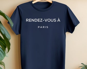 Paris Shirt French TShirt Gift For Paris Lover Parisian TShirt Gift,Chic Paris Girl T-Shirt, Paris Vacation Shirt France Lover (More colors)