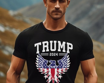 Trumpshirt Trump American Flag Eagle shirt Pro Trump 2024 Tshirt Trump supporter Tee President Tee Trump Revenge tshirt **UNISEX 13 COLORS**