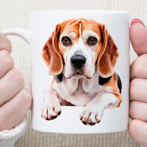 Beagle Dog Lover Mug Beautiful Beagle Mug Cute Beagle Mug Gift Beagle Portrait for dog lover Dog Mamma Christmas gift 11 & 15oz ceramic mug