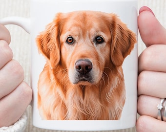 Golden Retriever Becher Schöne Golden Retriever Golden Retriever Becher Geschenk für Hundeliebhaber Hund Mama Weihnachtsgeschenk 11 & 15 Unzen Keramikbecher