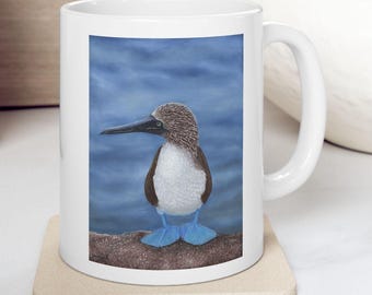 Blue footed booby bird, gift, mug, mugs, coffee mugs, wildlife, pets,11oz & 15oz Mug