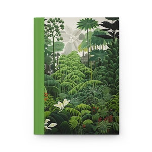 Henri Rousseau Journal, William Morris Inspired design Decorated Journal,  Hardcover Journal, Notebook
