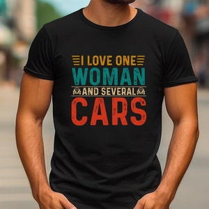 車好きのシャツ 私は一人の女性と複数の車が大好きです Tシャツ 車 Tシャツ 車修理 Tシャツ 車 父の日シャツ 車愛好家のお父さんへのギフト
