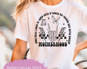 Motherhood Sometimes I Rock It Sometimes It Rocks Me Shirt, Mama Shirt, Mom Shirt, Rocker Mom Gifts, Mothers Day Gift Shirt, Rocker Mama Tee