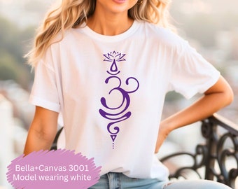 Camiseta símbolo Breathe branca. Yoga Mum, Om Breathe - quatro cores diferentes camiseta de ioga Camiseta motivacional unissex, meditação