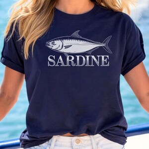 Fisherman Aesthetic Shirt, Lobster Tee Shirt Fisherman Aesthetic Womens Clothing, Sardine Tshirt Seafood Shirt, Nautical Shirt Cruise Shirt