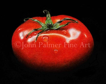 Imagen de tomate Tomate - Tarjeta de felicitación a partir de mi pintura de un tomate Beefcake