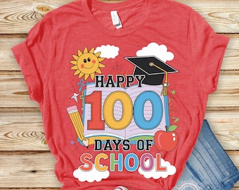 Shirt 100 dagen school, shirt 100 dagen, viering 100e schooldag, studentenshirt, shirt terug naar school, cadeau voor leraar MEER KLEUREN