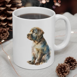 Labrador Dog Mug, Adorable Labrador doggy gift mug,Labrador lover gift, watercolour dog lover mug US