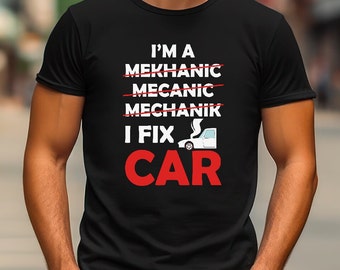 Camiseta divertida de mecánico de coches, camiseta con la frase "Comer, dormir, arreglar coches", camiseta para amantes de los coches, camiseta para el día del padre, camiseta para entusiastas de los coches
