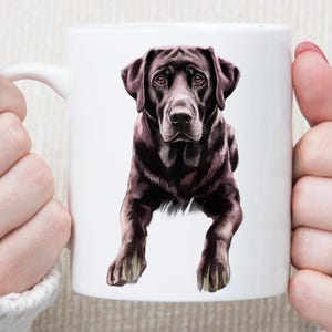 Black Labrador Retriever Lover Mug Labrador Gift Labrador Mug  Labrador Portrait for dog lover Dog Mamma Christmas gift 11 & 15oz mugs