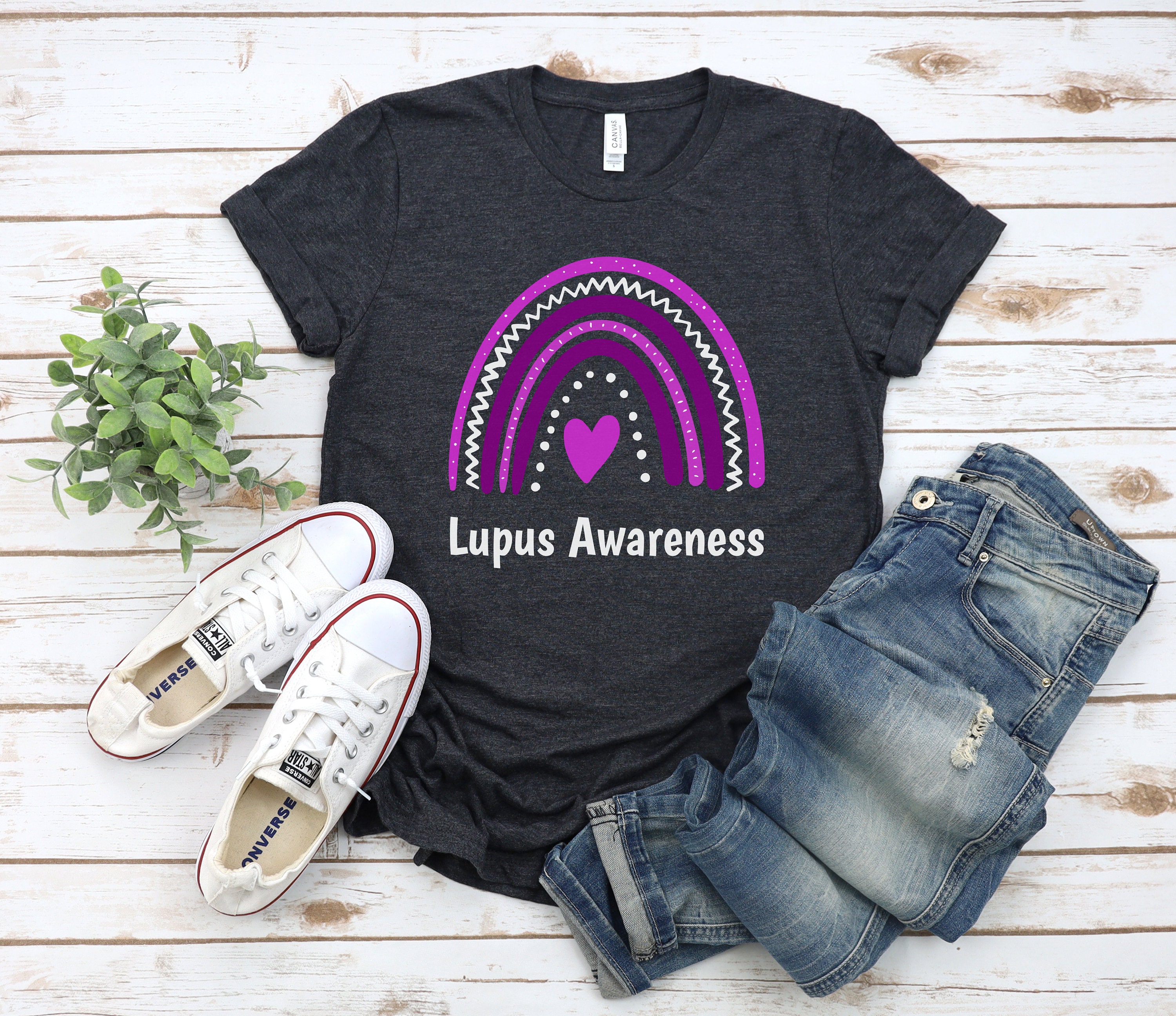 Lupus Awareness Shirt, Lupus Warrior TShirt, Purple Ribbon Shirt, In May We Wear Purple Shirt, Lupus Fighter T-Shirt, Lupus Family Shirt