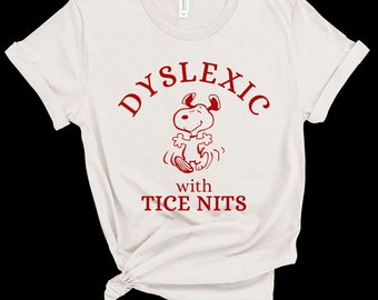 Dyslexique présentant des lentes, chemise drôle contre la dyslexie, t-shirt grenouille, chemise stupide de l'an 2000, chemise vintage stupide, t-shirt dessin animé sarcastique, chemise mème idiote